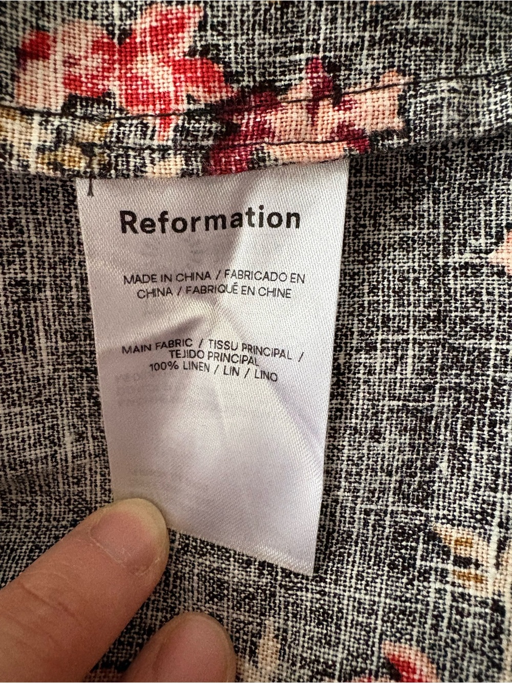 Reformation Linen Frankie Midi Dress Women’s 0 Black & Red Floral Formal Wedding - Picture 13 of 16